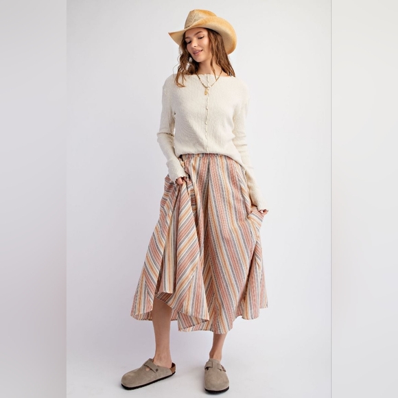 ⭐ Easel Boho Stripe Maxi Skirt, Summer Skirt - Picture 7 of 7